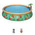 Bestway Fast Set Paradise Palms 15’ X 33” Round Inflatable Pool Set With Sprinkler - Curacao