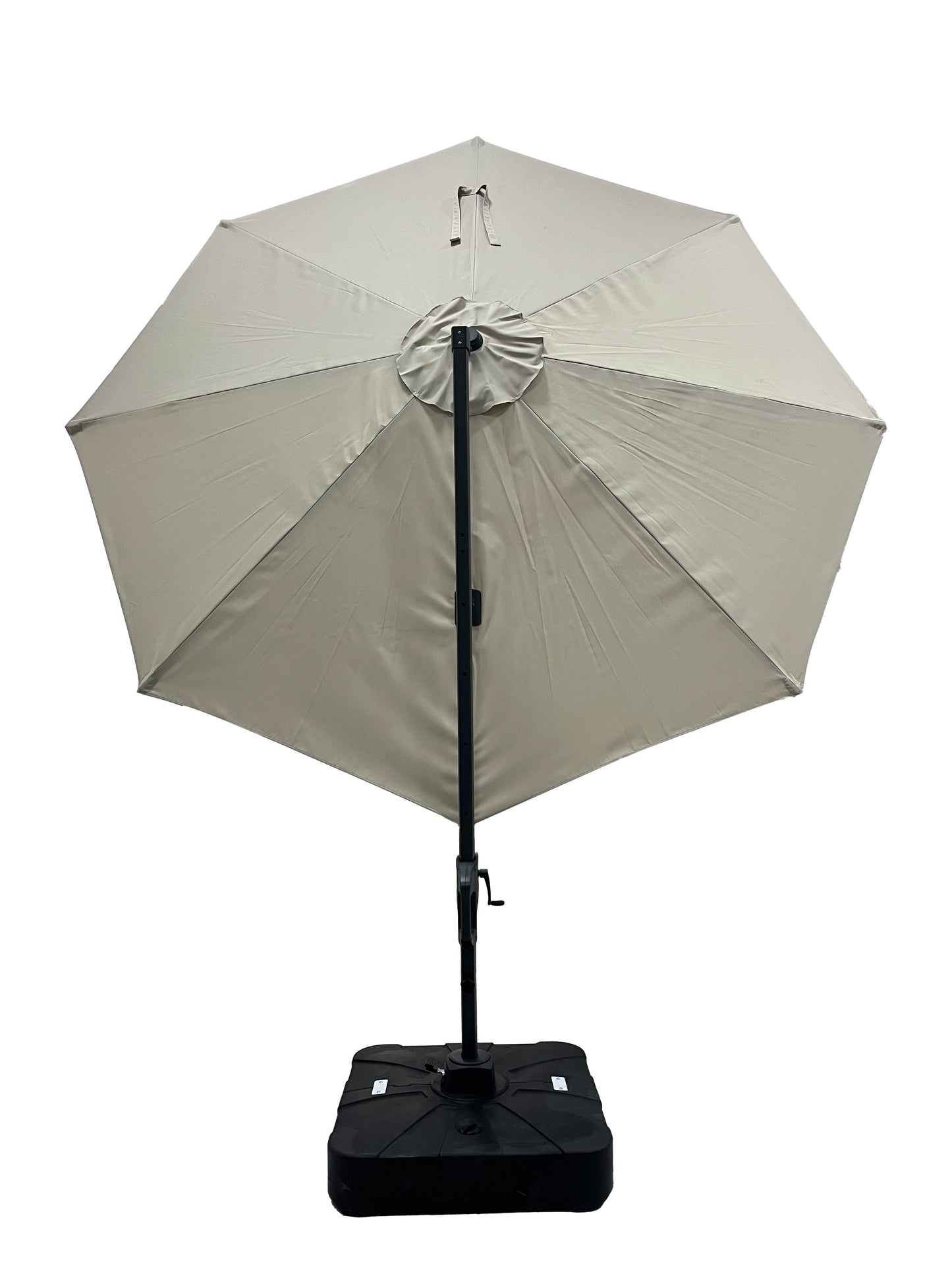 The Outdoor Institute Roma 11' Hanging Umbrella with Base - Gray