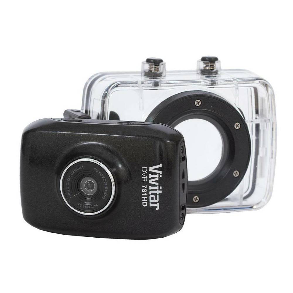 Vivitar DVR781HD HD Action Camera with LCD Rear Screen and Waterproof Case - Black