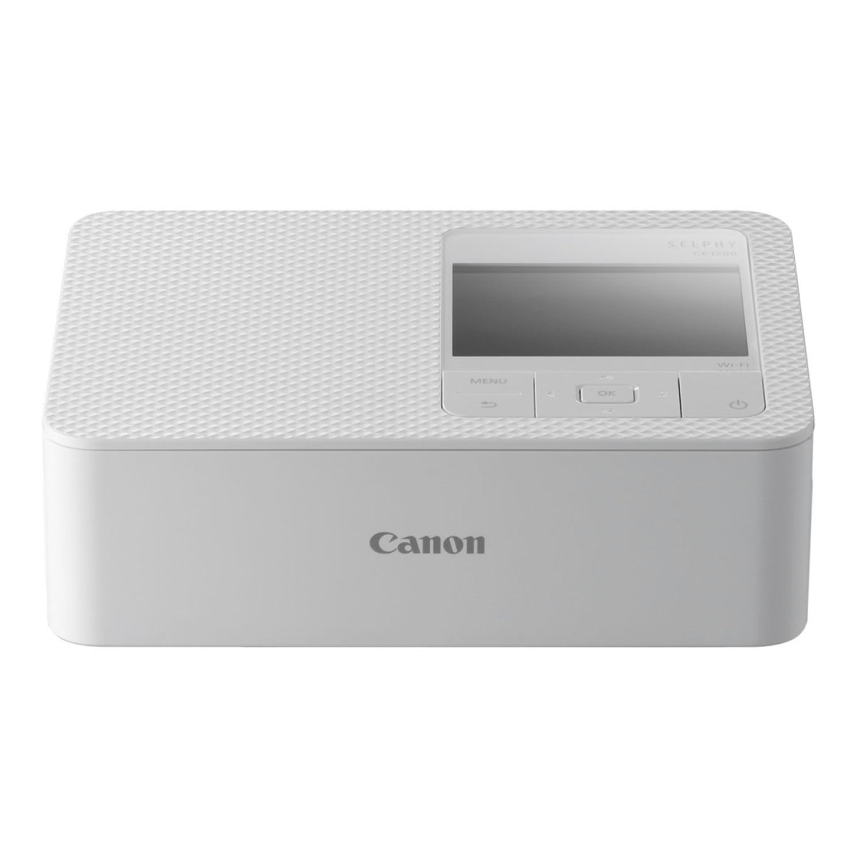 Impresora fotográfica compacta inalámbrica Canon SELPHY CP1500 con soporte para batería - Color blanco