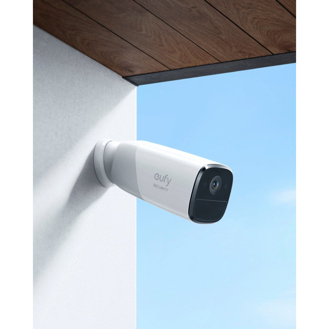 Cámara de seguridad complementaria inalámbrica HD 2K para interiores y exteriores T81401D1 2 Pro de eufy Security, color blanco