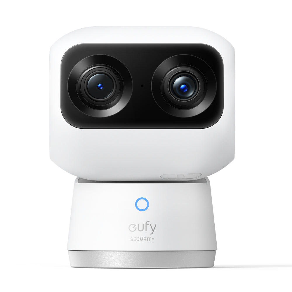 Eufy Security Indoor Cam S350 360Â° Pan & Tilt Dual Camera with 360 Degree Surveillance - White