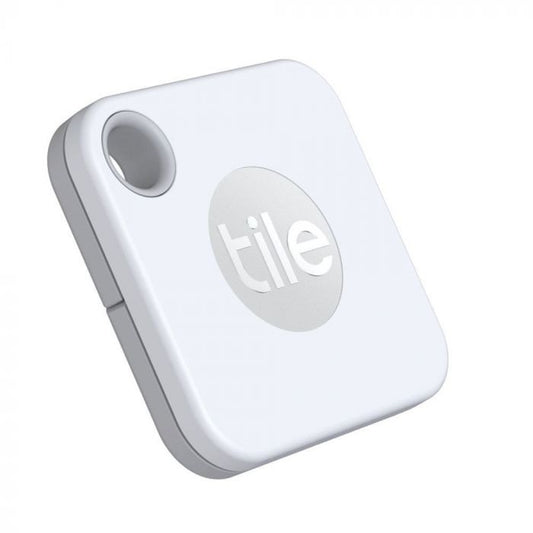 Tile RE-19001 Mate (2020) Bluetooth Tracker with Digital Voice Assistants - White/Gray