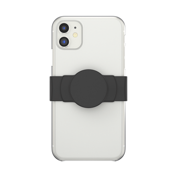 Soporte y agarre deslizante elásticos para teléfono móvil PopSockets PopGrip, color negro