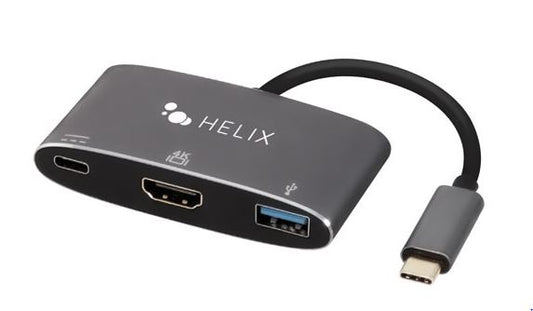 HELIX USB Connect Adapter Hub USB-C-USB-A,HDMI