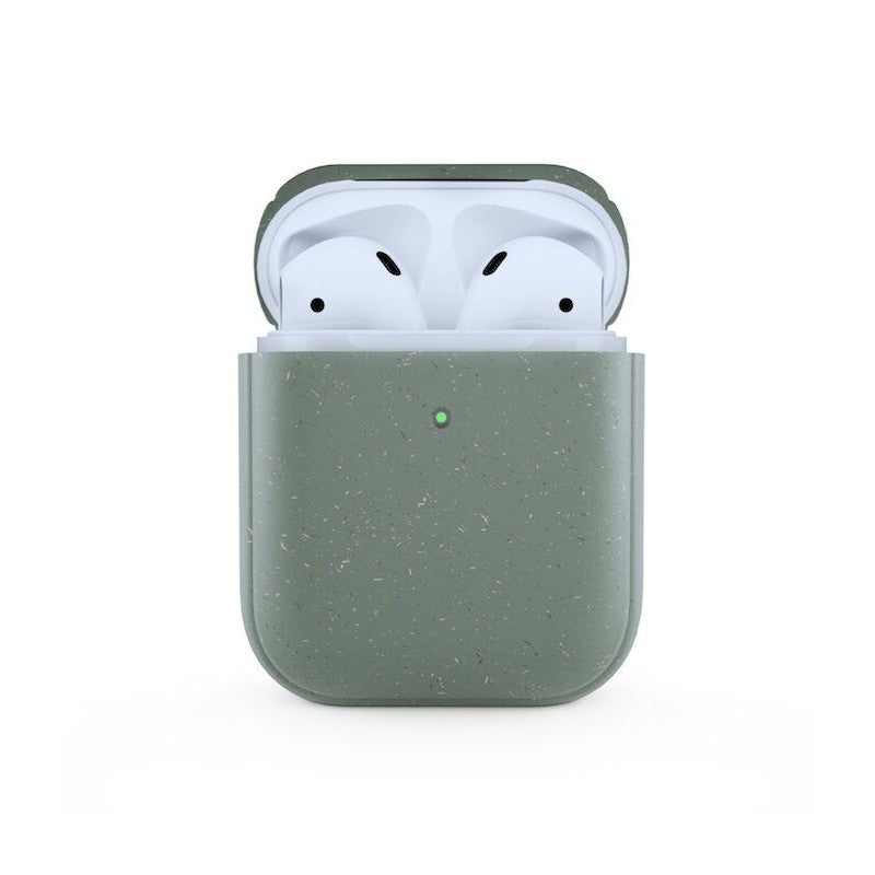 CS Woodcessories Bio Charging Case for Apple Airpods (1st & 2nd Generation) - Midnight Green