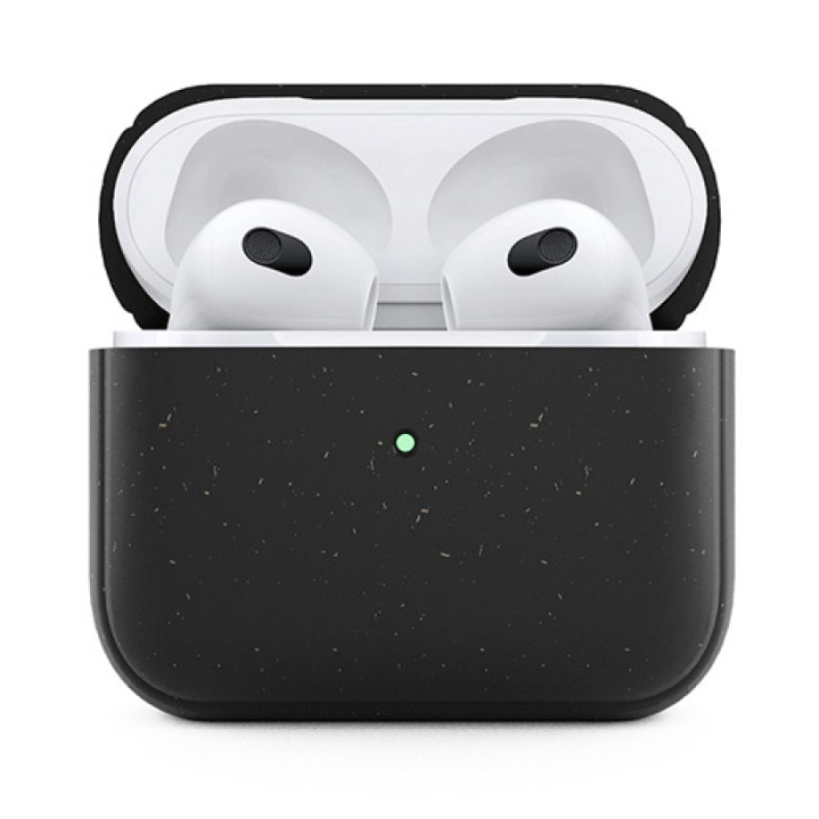 Estuche de carga biológica CS Woodcessories para Apple Airpods (tercera generación), color negro