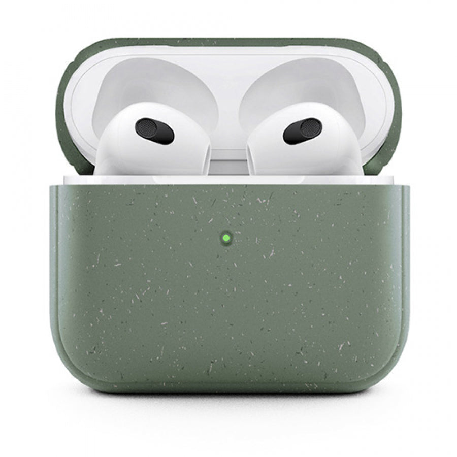 Estuche de carga biológica CS Woodcessories para Apple Airpods (tercera generación) - Verde medianoche