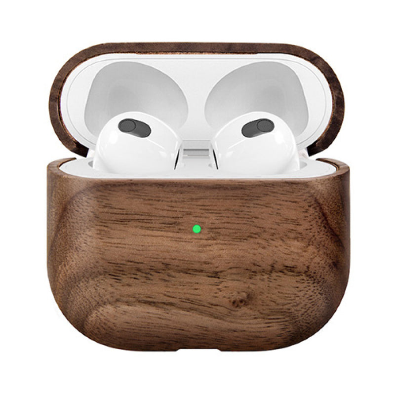 Estuche de carga protector CS Woodcessories para Apple Airpods (3.ª generación) - Nogal