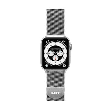Correa de acero inoxidable Laut para Apple Watch de 42, 44, 45 y 49 mm, color plateado