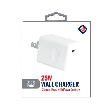 Cargador de pared USB-C con suministro de energía de 25 W de Tekya, color blanco
