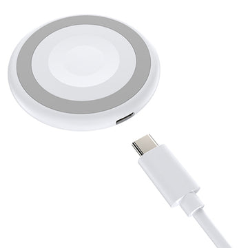 Cargador inalámbrico magnético 3 en 1 Tekya Qitek Magspot para teléfono, Apple Watch y Airpods, color blanco
