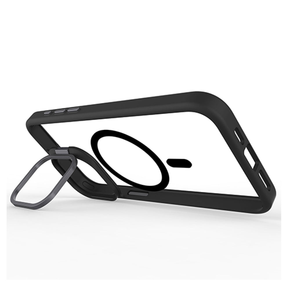 Prodigee Kickit MageSafe Case with Unique Lens Frame and Kickstand for iPhone 15 Pro Max - Black