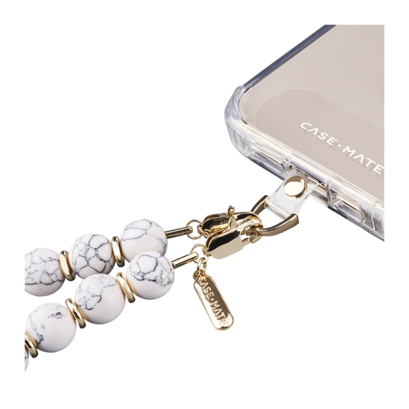 Case-Mate Beaded Phone Wristlet - White Marble