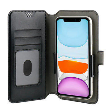 Funda tipo billetera extragrande universal Prodigee para teléfonos inteligentes de 6,5” a 6,7” - Negro
