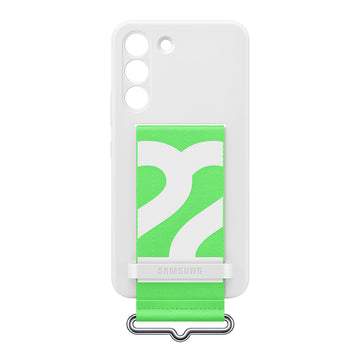 Samsung Silicon Case with Strap for Galaxy S22 - White