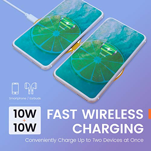 Helix 10W Qi Juice Double Wireless Charger - Orange