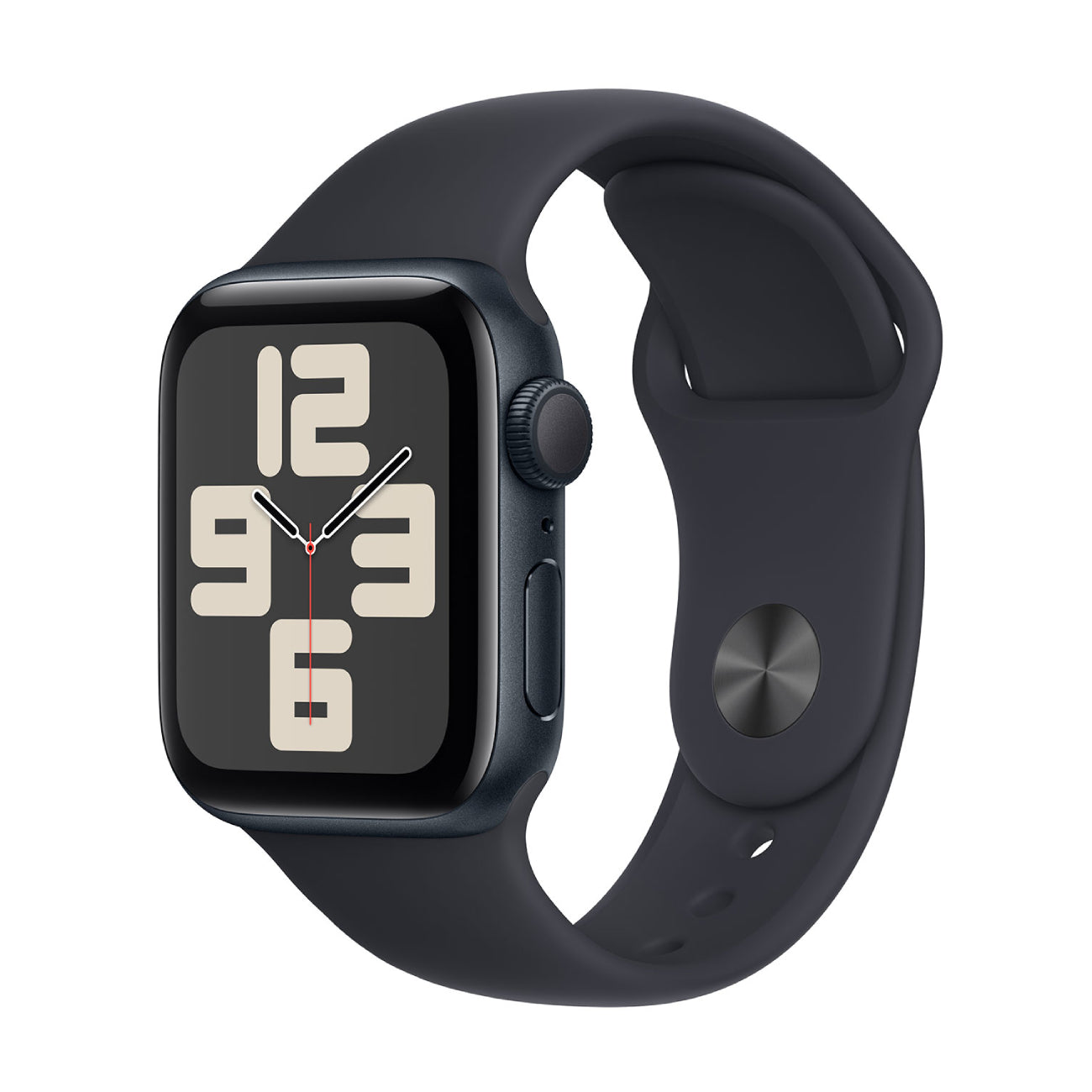 Reloj inteligente unisex Apple SE de 40 mm con caja de aluminio y correa deportiva color medianoche (talla pequeña/mediana) y GPS