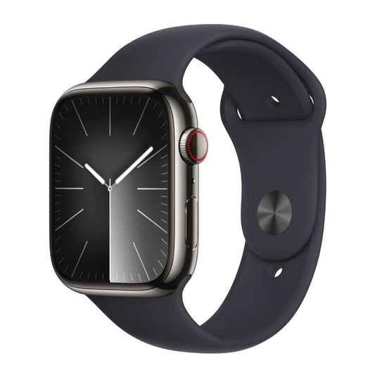 Apple Series 9 Unisex 41mm Stainless Steel Case Smartwatch with Sport Band - GPS + Cellular