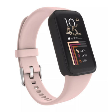 iTOUCH Jillian Michaels Unisex 22.83mm Multi-Function Smartwatch with Silicone Strap - Blush