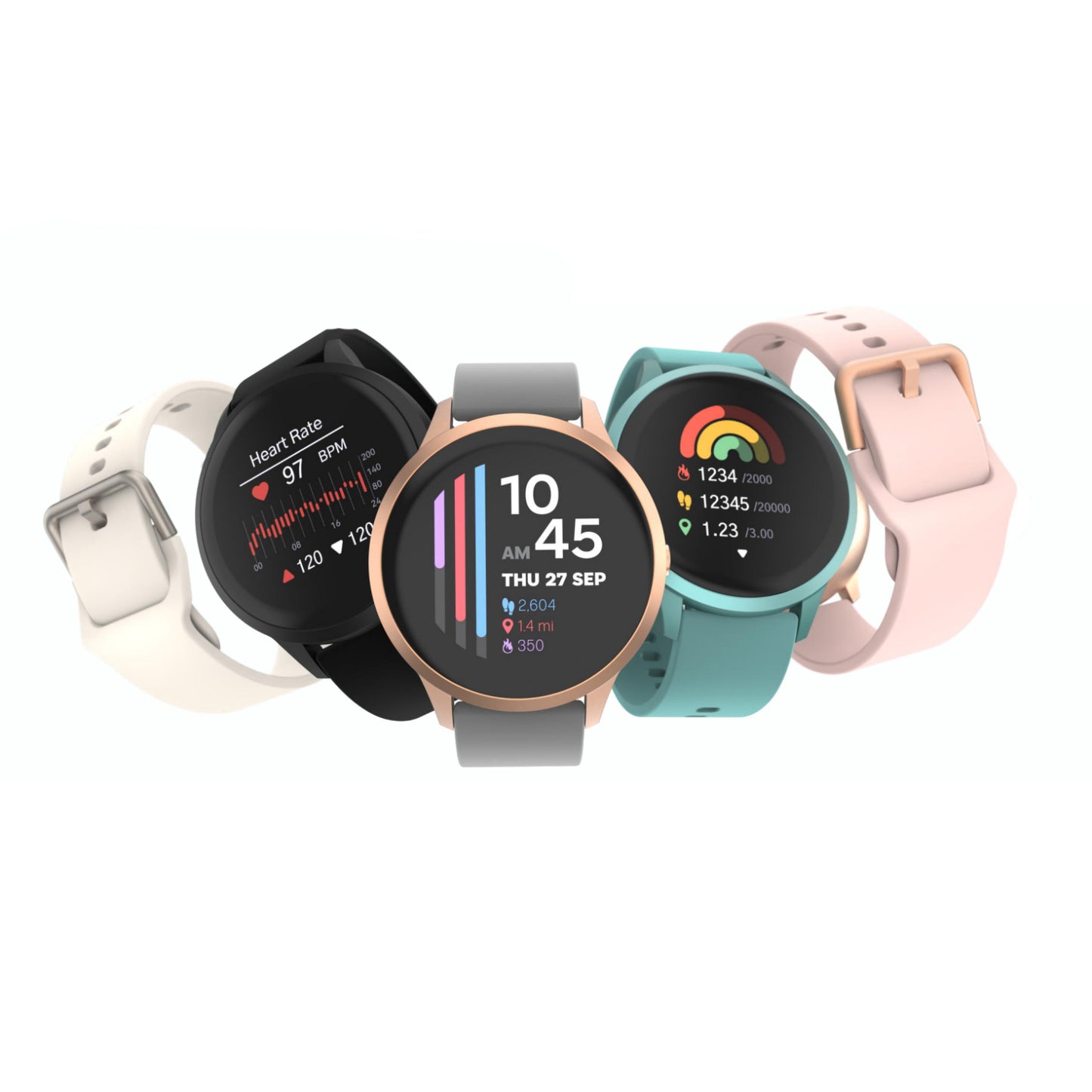 iTOUCH Wearables Unisex Sport 4 Smartwatch - Rose Gold/Black