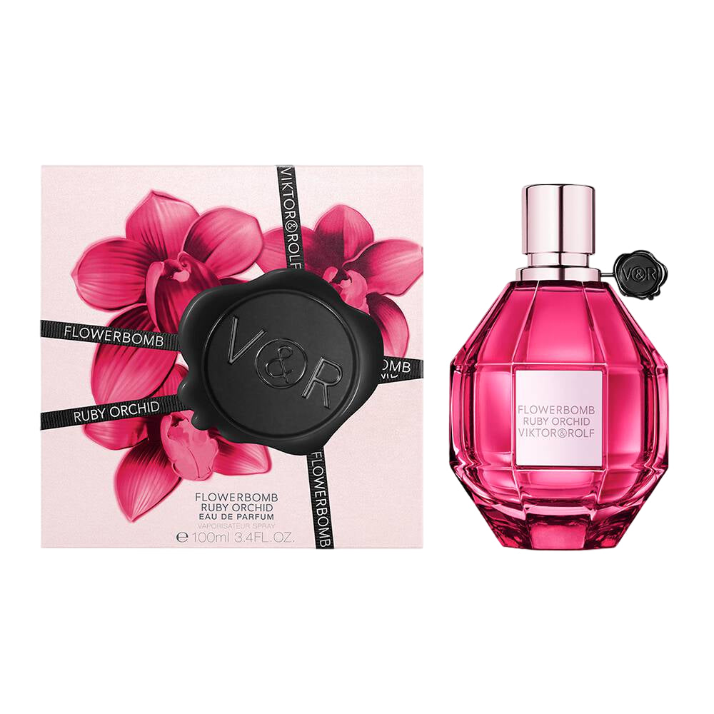 Eau de Parfum Flower Bomb Ruby Orchid para mujer de 3,4 oz de Viktor &amp; Rolf