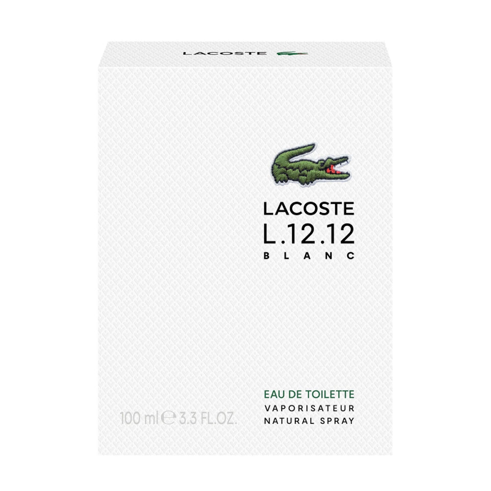 Lacoste L.12.12 Blanc Eau de Toilette en spray para hombre de 3,3 oz