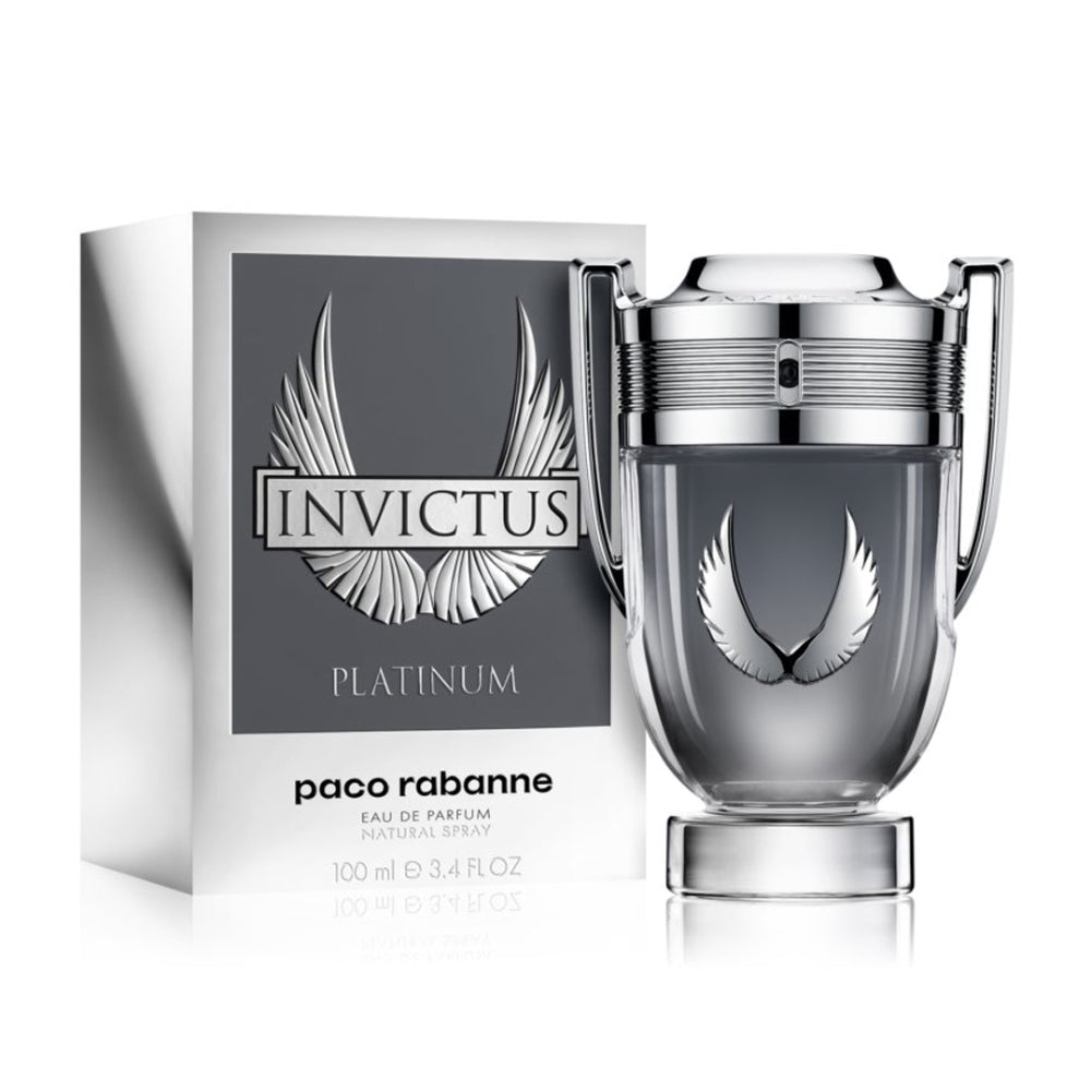 Paco Rabanne Invictus Platinum Eau de Parfum en aerosol para hombre, 3,4 oz