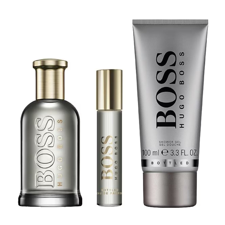 Estuche de regalo de 3 piezas de Hugo Boss Bottled Eau de Parfum para hombre