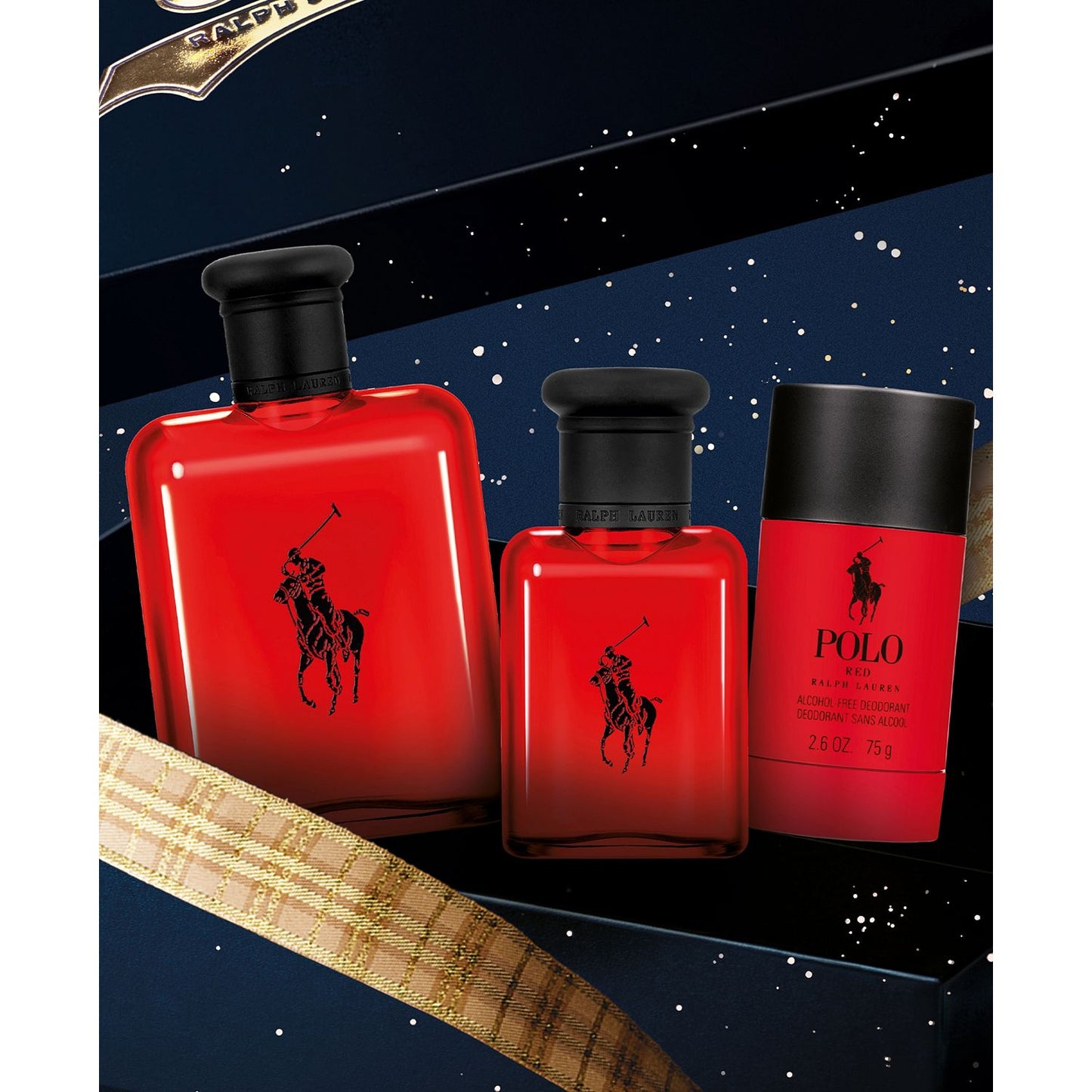 Set de regalo de 3 piezas de eau de toilette Polo Red para hombre de Ralph Lauren