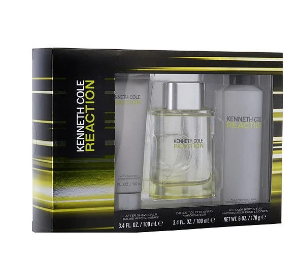 Kenneth Cole Reaction Cologne - Set de regalo de 3 piezas para hombre