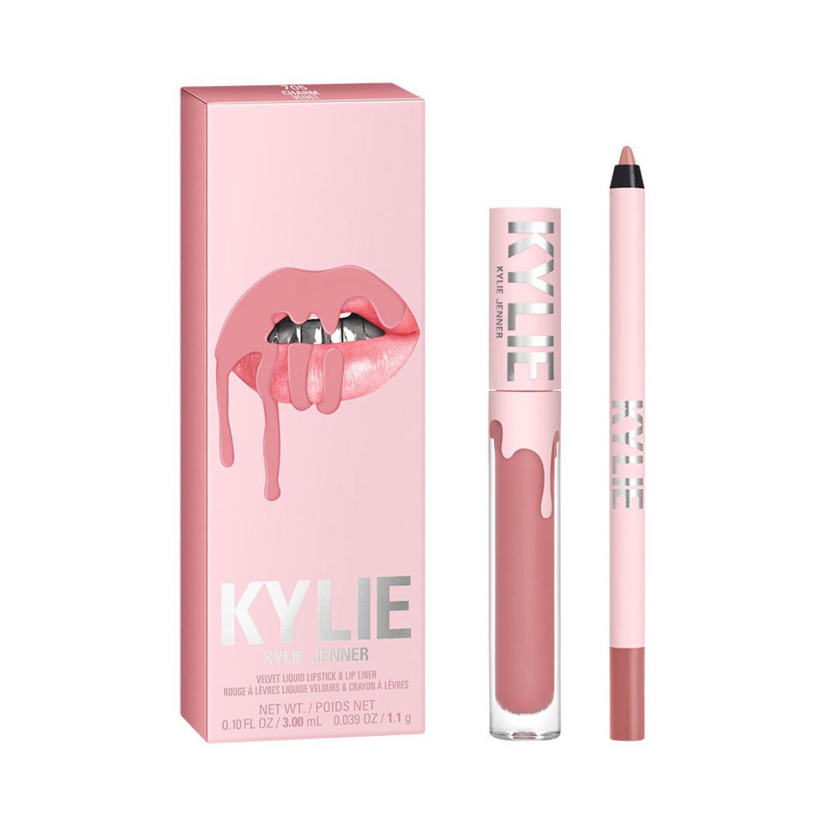 Kit de labios Matte 705 Charm Velvet de Kylie Cosmetics de 0,039 oz., a prueba de manchas