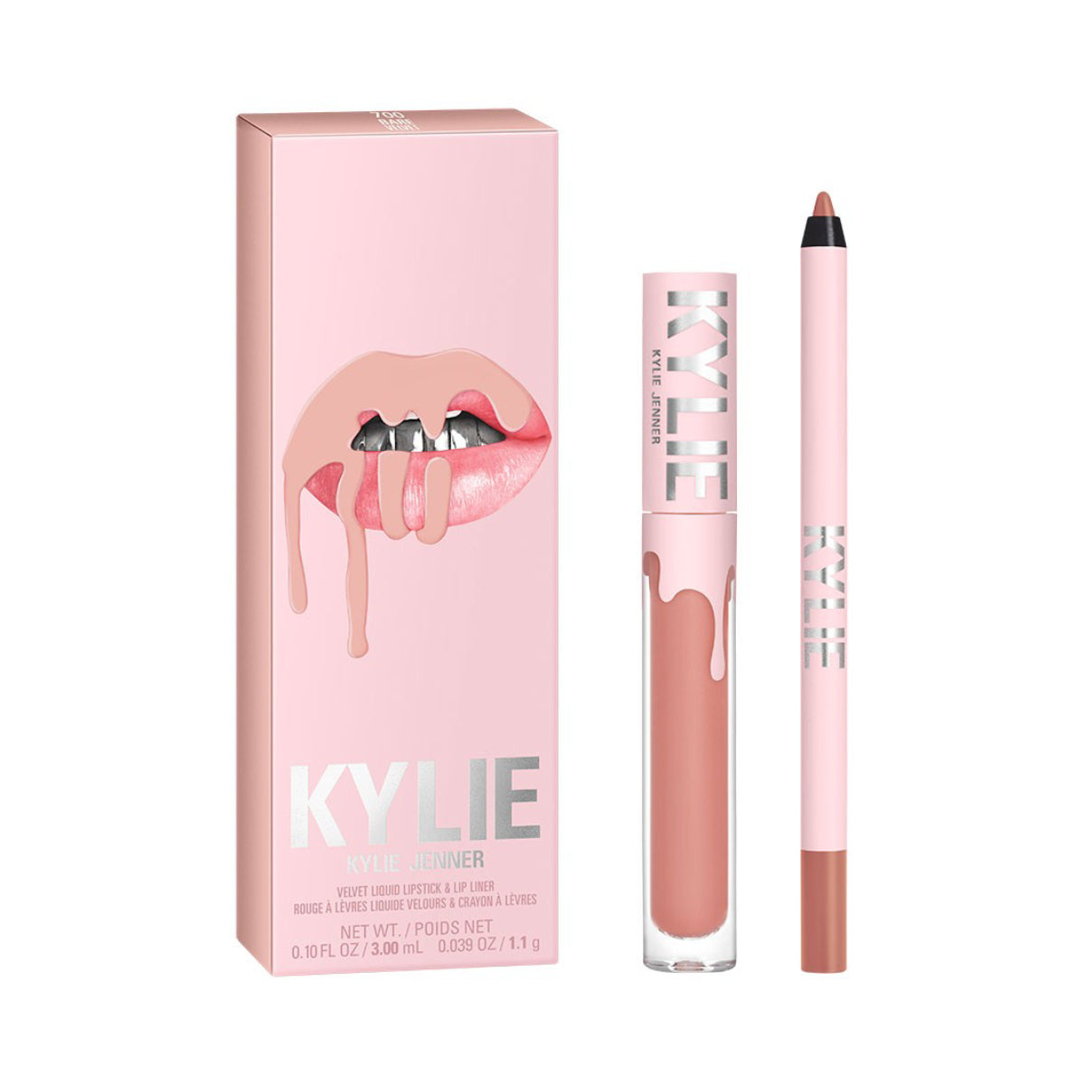 Kit de labios Matte 700 Bare Velvet de Kylie Cosmetics de 0,039 oz., a prueba de manchas