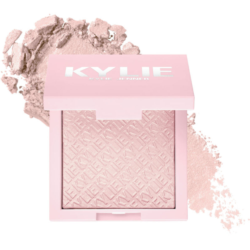 Polvo iluminador Kylighter 060 Queen Drip de 0,28 oz de Kylie Cosmetics: fórmula que deja la piel transpirable