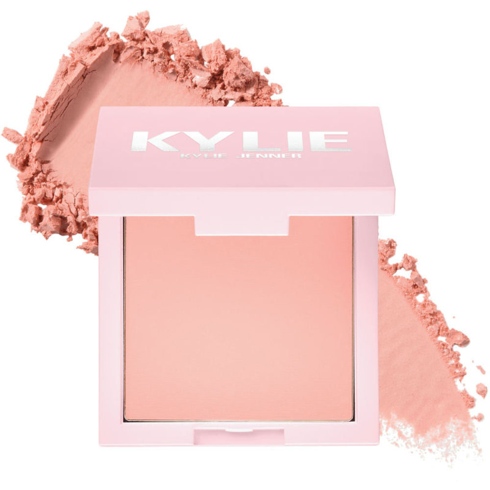 Polvo compacto para rubor mate 334 Pink Power de Kylie Cosmetics de 0,35 oz. - Fórmula transpirable para la piel