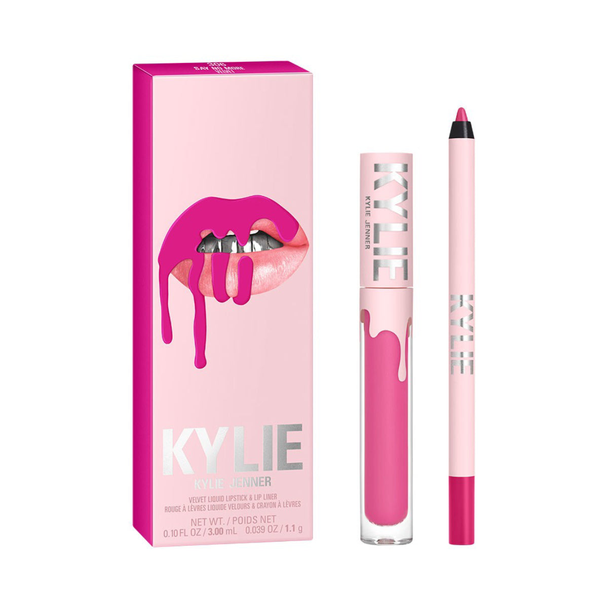 Kit de labios mate 306 Say No More Velvet de Kylie Cosmetics de 0,039 oz., a prueba de manchas