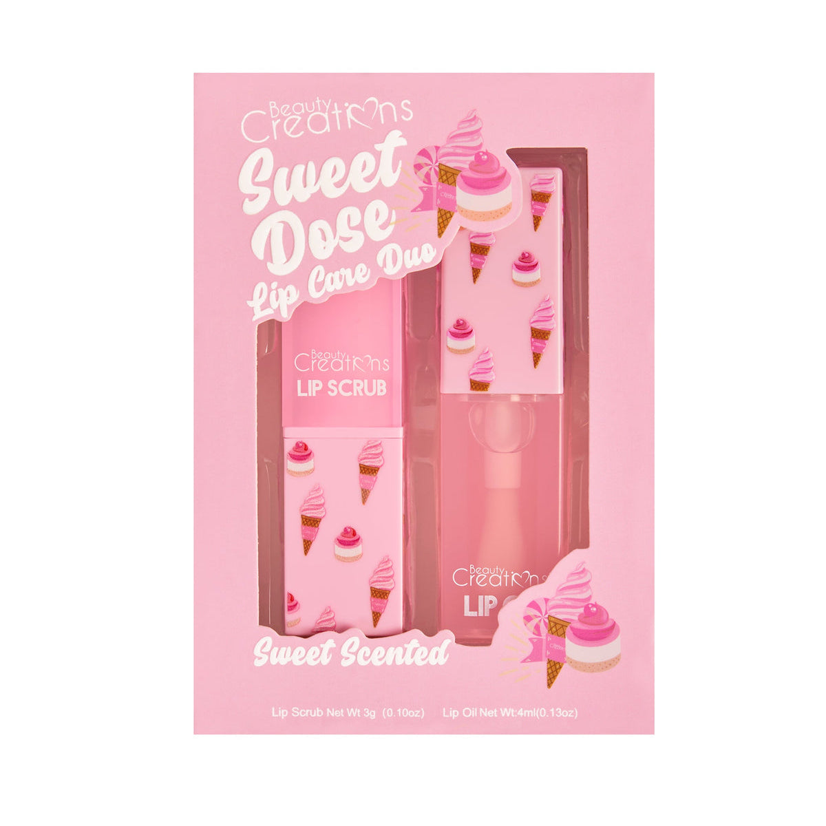 Dúo labial Sweet Dose de Beauty Creations: aroma dulce