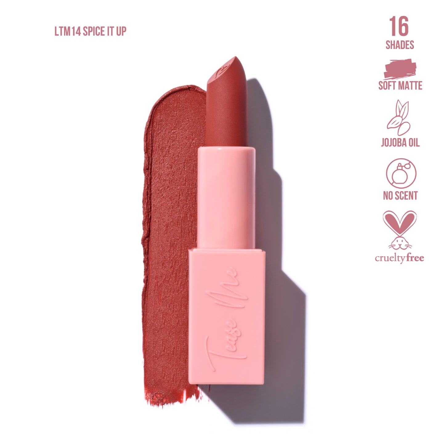 Beauty Creations Tease Me Lipstick 0.12 oz - Spice It Up (Orange)