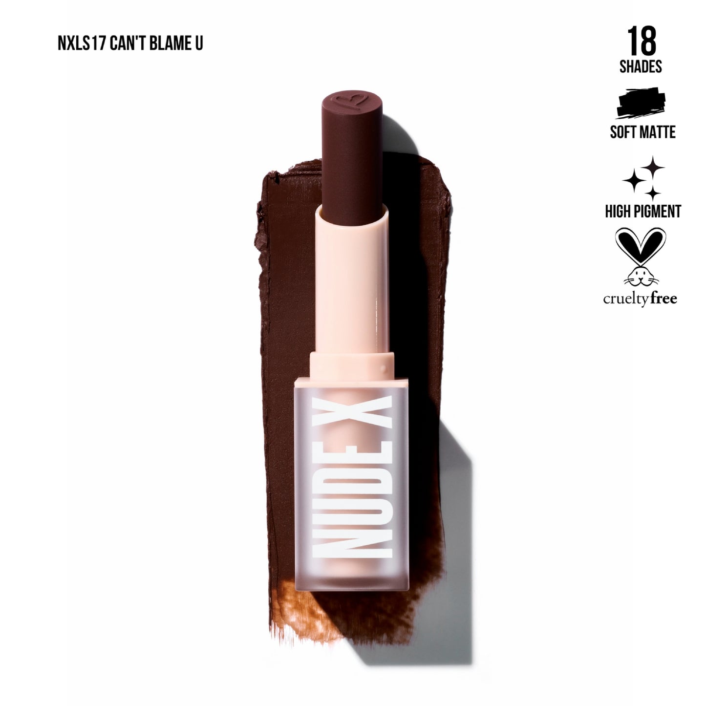 Lápiz labial Nude X de Beauty Creations, 0,13 oz: no puedes culparte