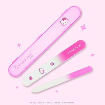 The CrÃ¨me Shop Hello Kitty Premium Glass Nail File Set (3-Piece) - Pink