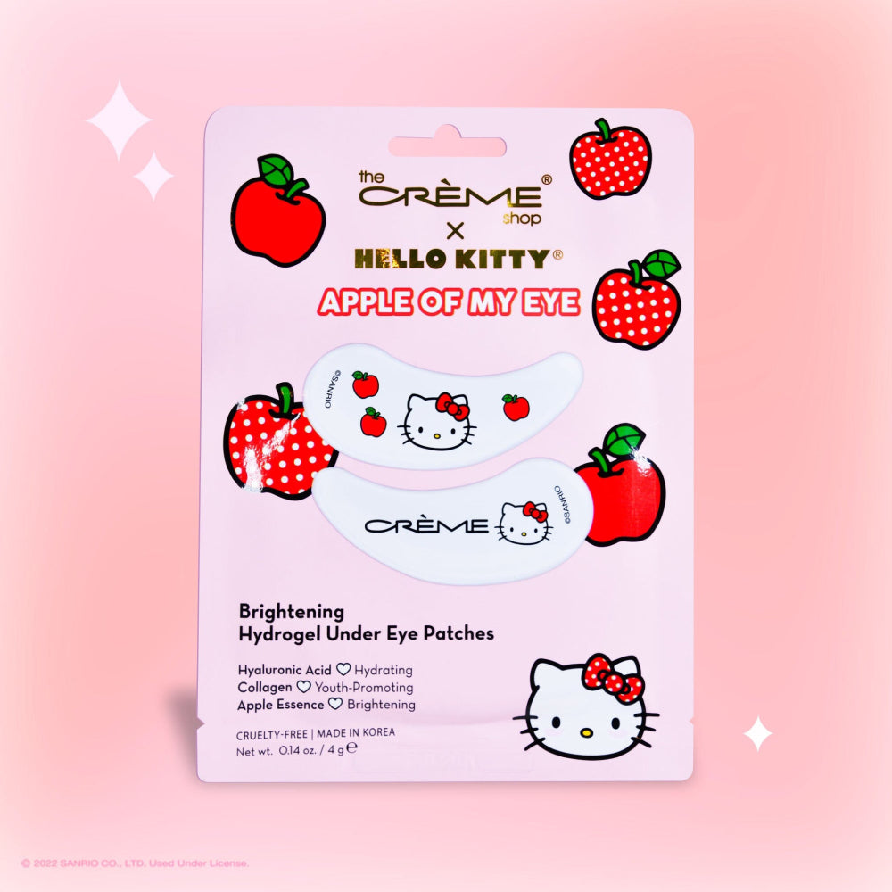 Parches iluminadores de hidrogel para debajo de los ojos Apple Of My Eye de The Crème Shop x Hello Kitty