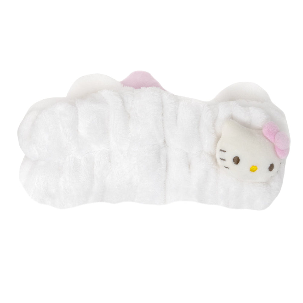 The Creme Shop Plush Spa Headband with Hello Kitty's Signature Bow - Pink/White