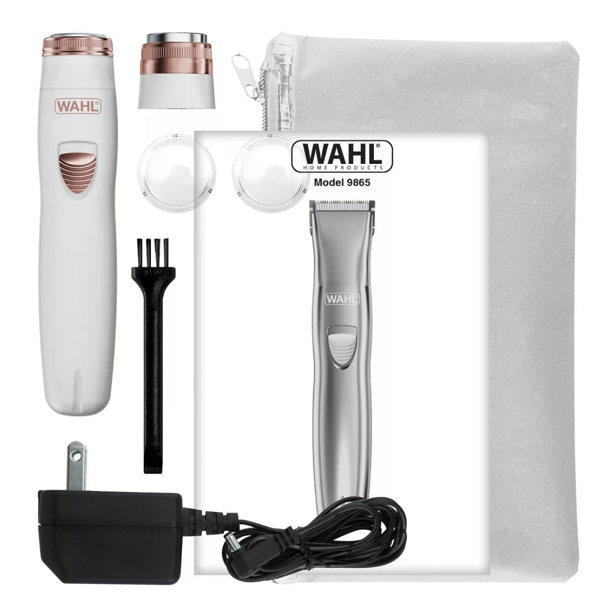 Afeitadora recargable Wahl 9865-4601 Clean &amp; Smooth para mujeres - Blanco/oro rosa