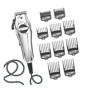 Kit de corte de pelo con cortadora de metal Wahl Pro Series 79060, color plateado