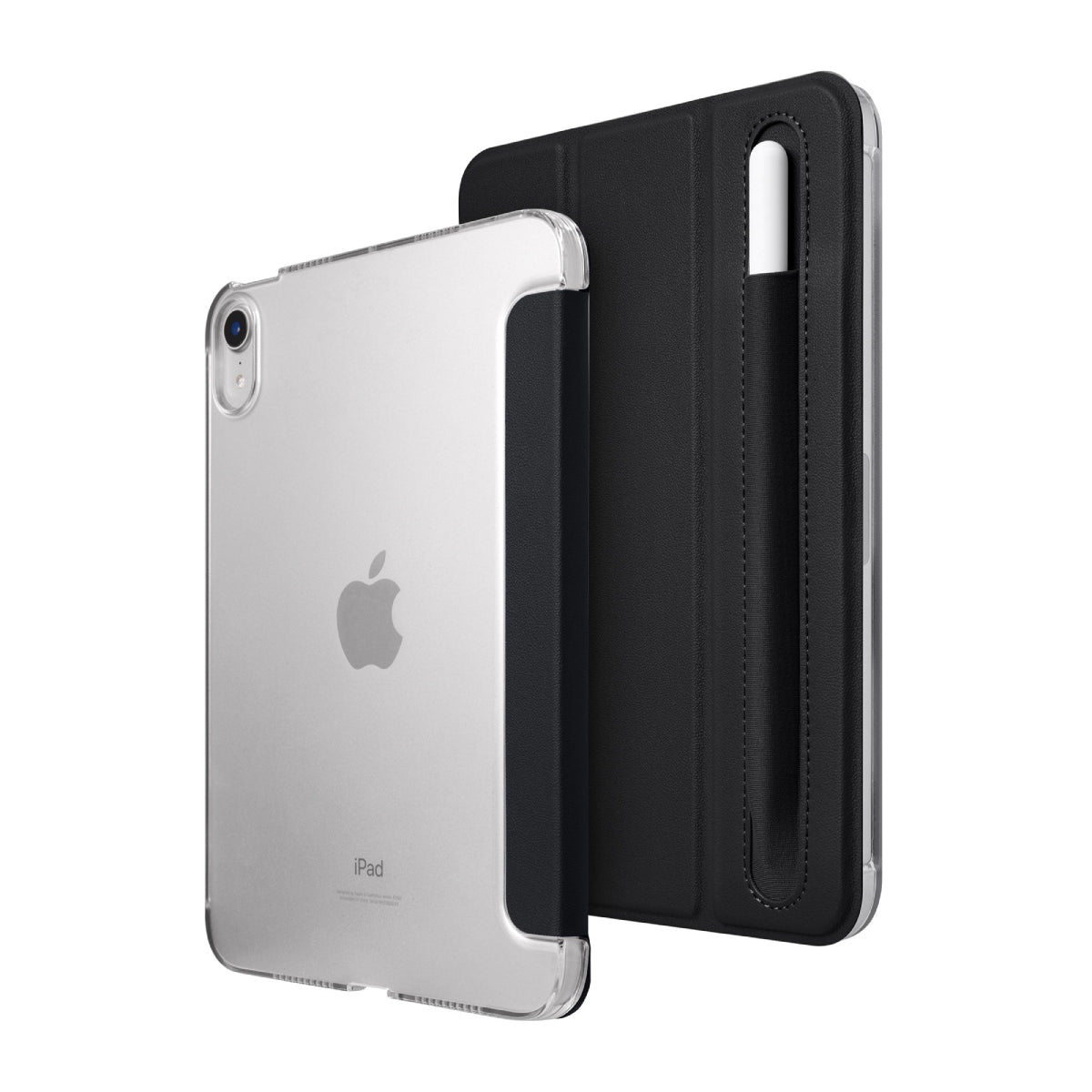 Funda tipo libro Laut Huex con portalápices para iPad Mini 6 de Apple, color negro