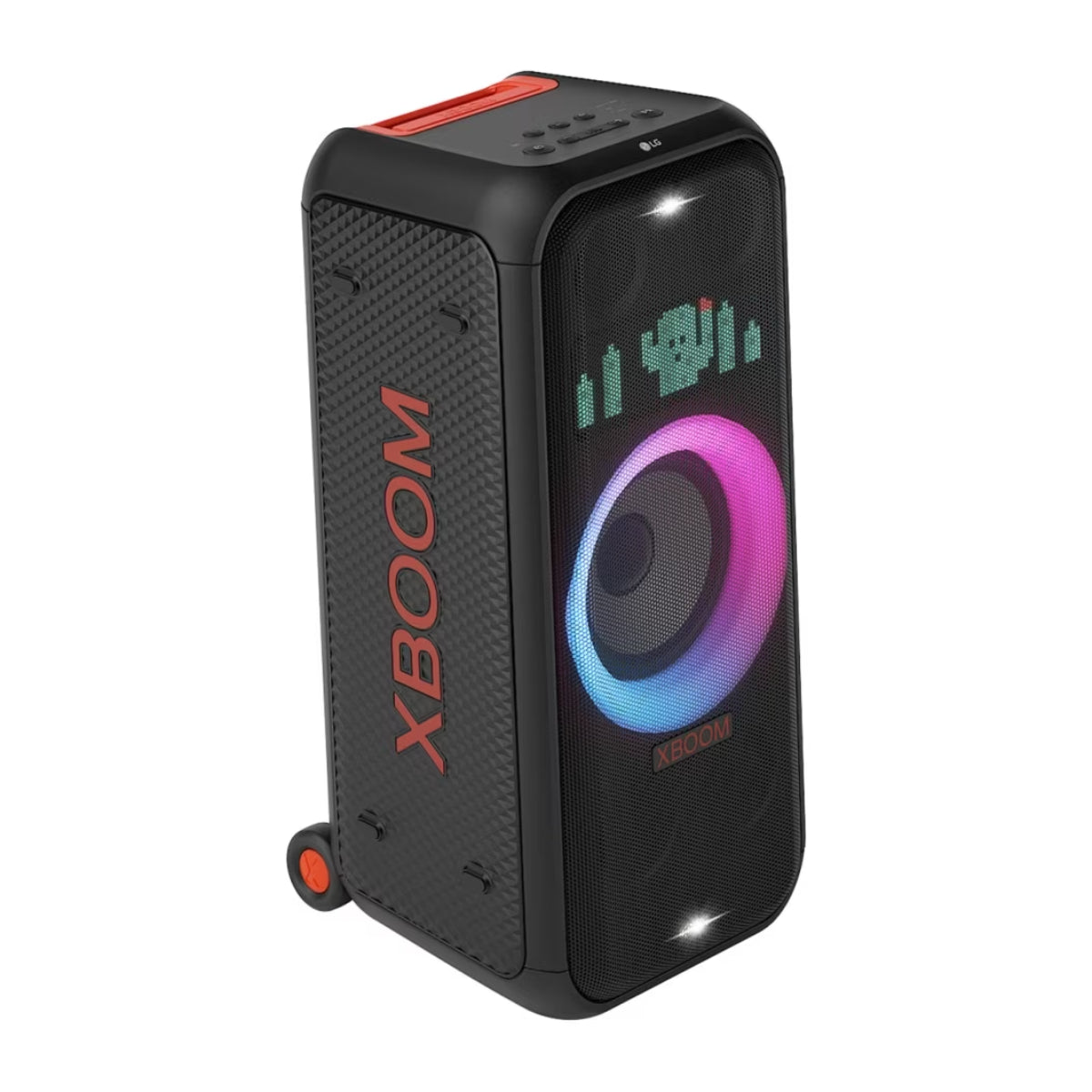 Altavoz portátil tipo torre para fiestas LG XBOOM XL7 con iluminación LED de píxeles (negro)