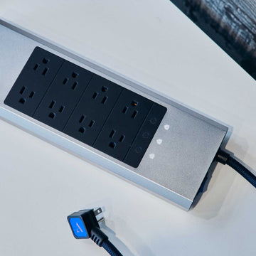 Austere V Series 8 Outlet Surge Protector with Omniport USB - Silver/Black