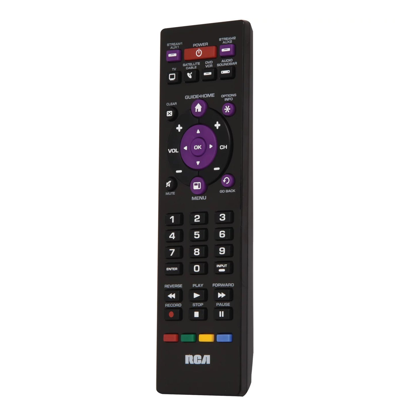 RCA RCRPST06GBE1 6 Device TV Universal Remote Control - Black