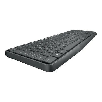 Combo de teclado y mouse inalámbricos Logitech MK235, color negro