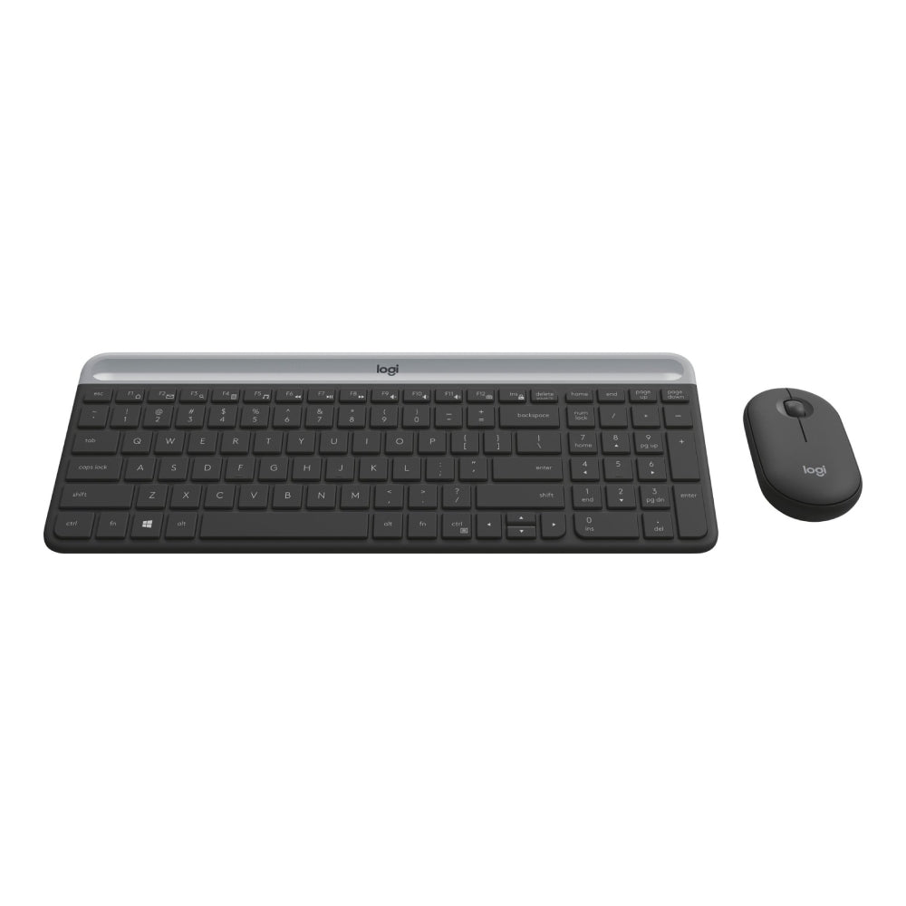 Teclado y ratón inalámbricos delgados Logitech MK470 - Negro/gris